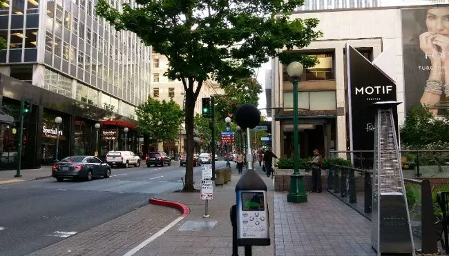 Seattle - Measured outside of Hilton Motif along 5th Avenue between Pike St and Union St